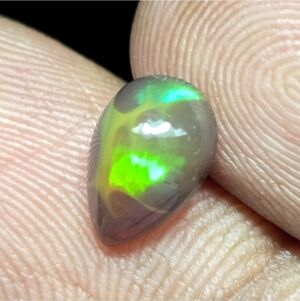 0.93 Ct "Play Of Colors" Natural Black Opal